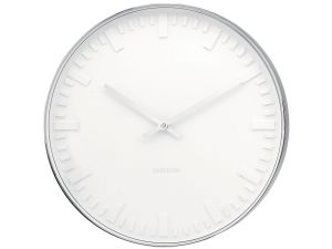 Karlsson :: Zegar ścienny Mr. White station steel polished