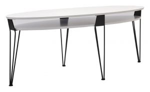 RGE :: Stolik kawowy Ester Ellipse - czarne nogi