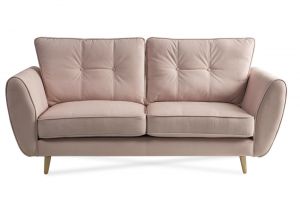 Sofa Amelia 3-osobowa jasnoróżowa