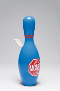 KARE Design :: Skarbonka Bowling 30cm (niebieska) - niebieski