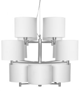 It\'s About RoMi :: Lampa wisząca BONN biała, splot 12 - białe abażury walec