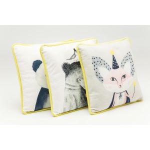 KARE Design :: Poduszka Art Drawing Animals 34 x 34cm - wzór 1