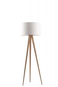 Zuiver :: Lampa Tripod Wood White - drewniana biała