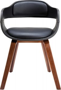 KARE Design :: Krzesło Costa Walnut - brązowe nogi, czarne siedzisko