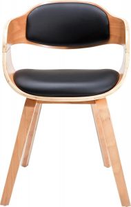 KARE Design :: Krzesło z podłokietnikami Costa Beech - jasne nogi, czarne siedzisko