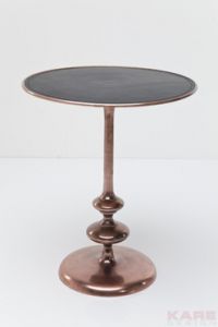 KARE Design :: Stolik Swing Leather Copper (śr. 55 cm) - miedzany śr.55cm