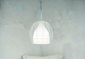 Foscarini i Diesel :: Cage sufitowa duża (biała) - biały metal, biały klosz || duża biała