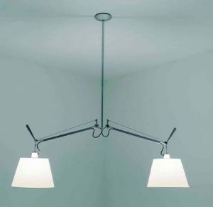 Artemide :: Tolomeo basculante sospensione(2 x pergamin 36) - Sospensione Due bracci (pergamin 36)