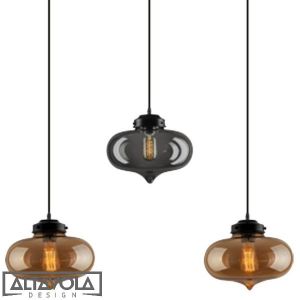 Altavola :: Żyrandol LONDON LOFT NO.1 CL bursztynowo - dymny