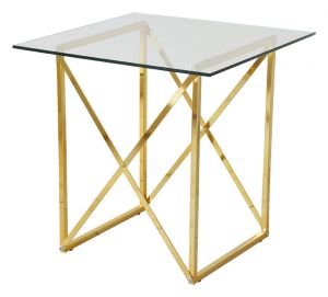 RGE :: Stolik CROSS 55 x 55 cm szklany