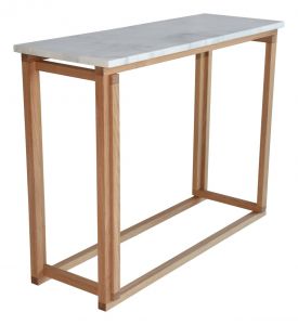RGE :: Konsola Accent - marmurowy blat, dębowa rama