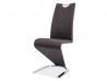 KRZESŁO H090 CIEMNY SZARY MATERIAŁ/CHROM